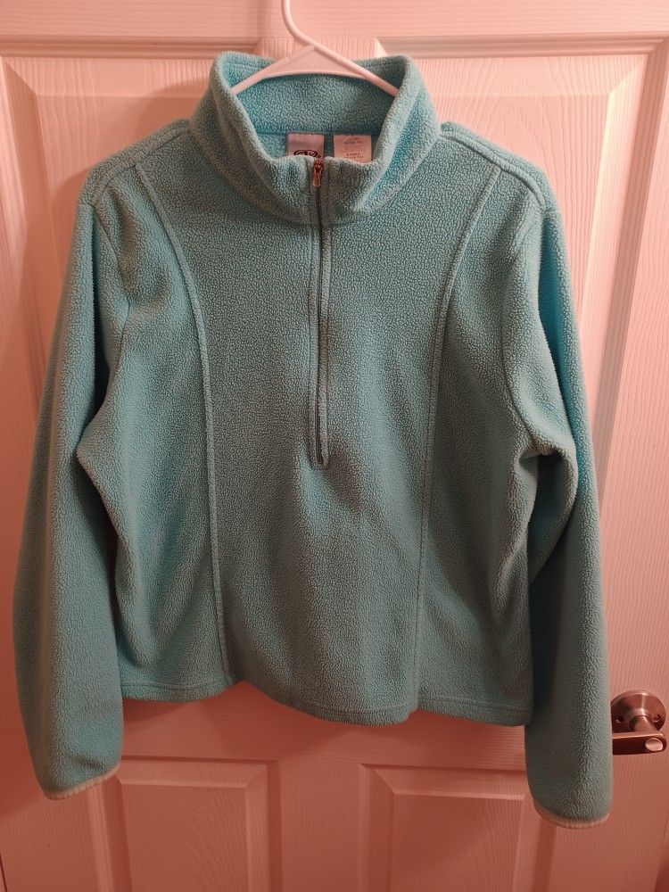 Soft XL Teal Fleece Sweatshirt 