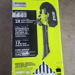 RYOBI
40V HP Brushless 100 MPH 600 CFM Cordless Leaf Blower/Mulcher/Vacuum with (1) 4.0 Ah Batterie and Charger