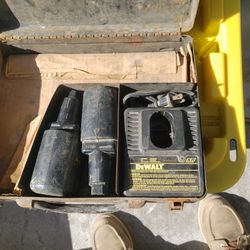 Dewalt XR Pack Charger And Two Used Batteries  12volts