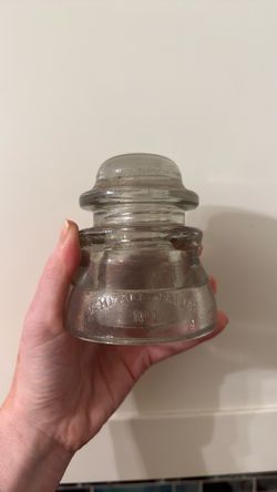 Glass Utility Insulator Whitall Tatum #1 65-47 Made in USA - VINTAGE