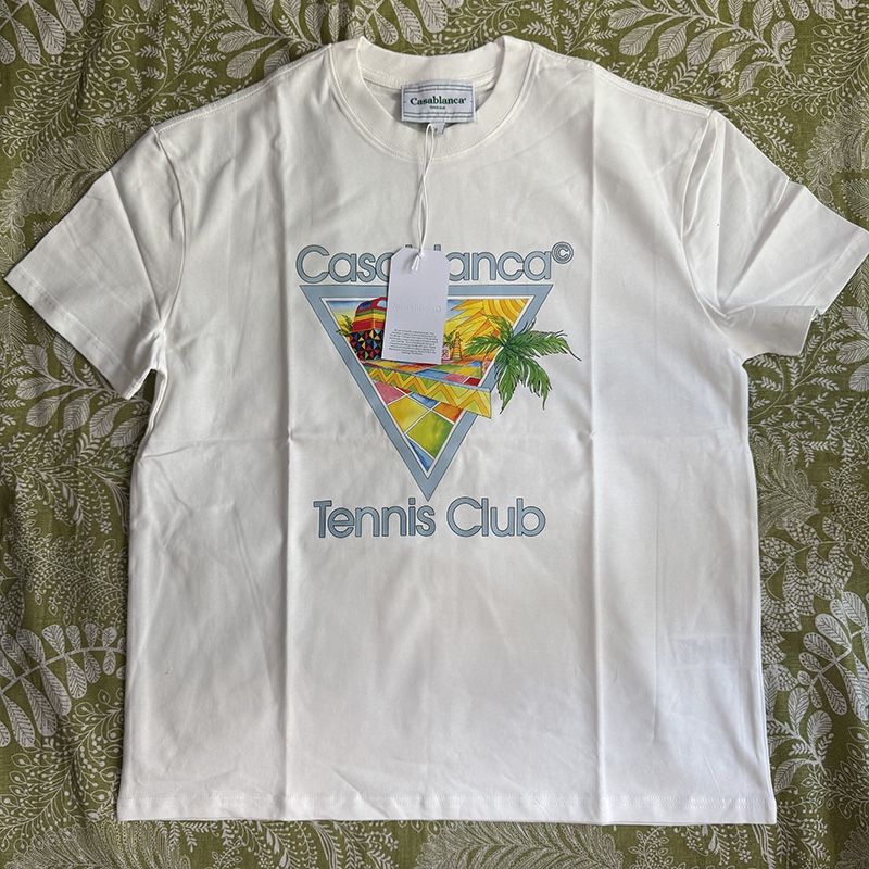 Casablanca Afro Cubism Tennis Club T Shirt White