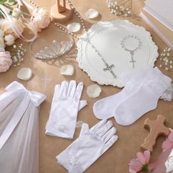 Girls First Communion set (6 pcs)  one size  +6y New