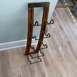 5 Bottle Wooden Wine Rack