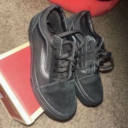 Kids Black Old Skool Vans 