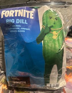 Big Dill FortniteCostume boys Size 8-10