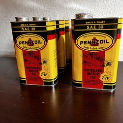 Late 50”2 Stroke Pennzoil Quart “with Z-IP”