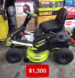 Ryobi 48V Brushless 38in 100Ah Battery Electric Rear Engine Riding