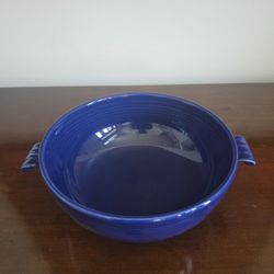 Ceramic bowl in cobalt blue by Homer Laughlin Fiestaware