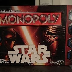 Star Wars Monopoly Game - Parker Brothers - 2015 The Force Awakens 