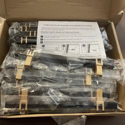 50pc 5 inch Black & Gold Cabinet Handles