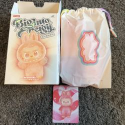 Authentic Popmart The Monsters Labubu Big Into Energy LOVE Pendant Plush Brand New Open Box 