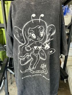 Karol G Bichota Official Merch Graphic T-Shirt Dark Gray size large as is