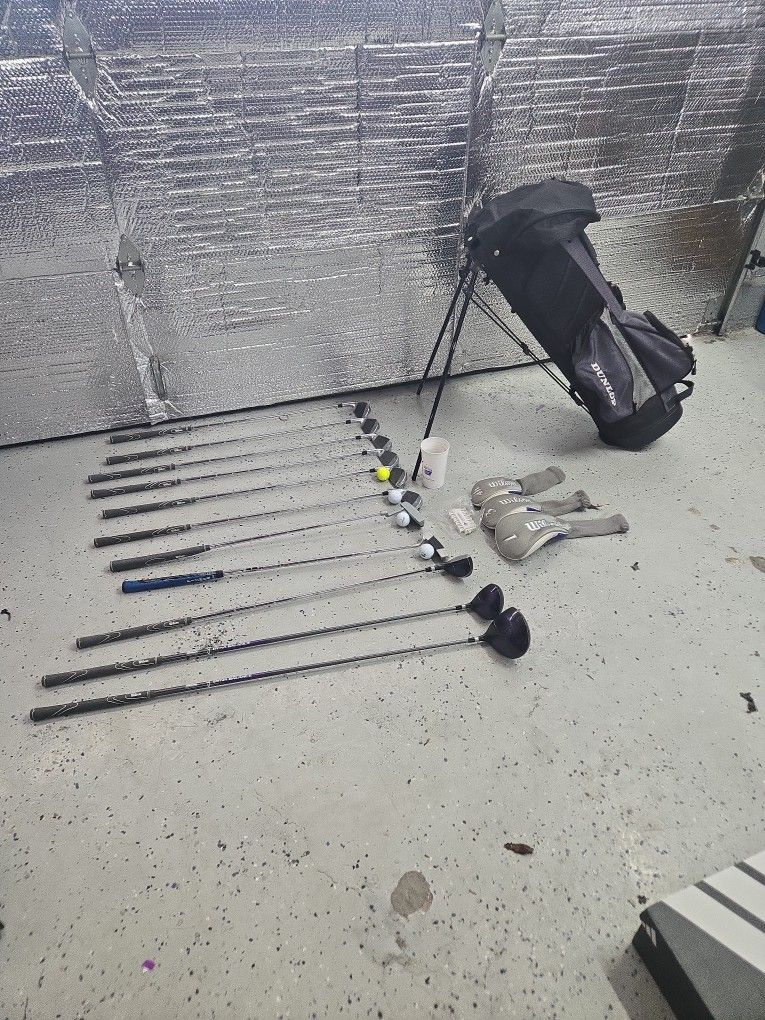 Golf Club Set Dunlop Bag Wilson Clubs
