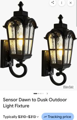Motion Sensor Dawn to Dusk Outdoor Sensor Light Fixture Waterproof Porch Lights Anti-Rust Exterior Lighting Outdoor Wall Lantern Outside Wall Light fo