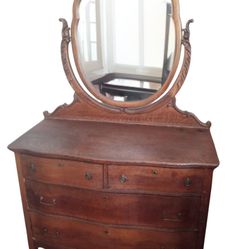 Antique Small Dresser W/ Mirror