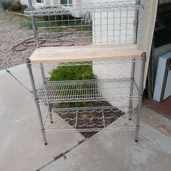 Metal Shelf Rack, Miscellaneous Items 