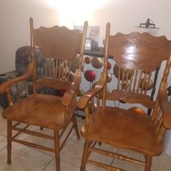 Vintage Wooden Dining Room Chairs