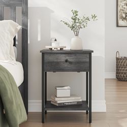 Nightstand, Bedside Table with Drawer, Side Table, End Table