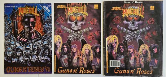 Lot of 3 Guns N' Roses Rock N Roll Revolutionary Comics 90's