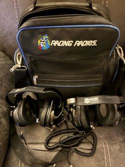 Racing Radios Bag with Two Racing Headsets