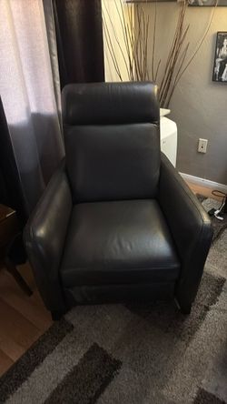 Black Leather Recliner Chair