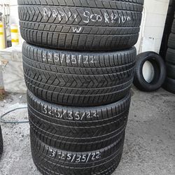 1 Set Of 4.. 325/35/R22 With 80% Of Tread Or Life Pirelli Scorpion