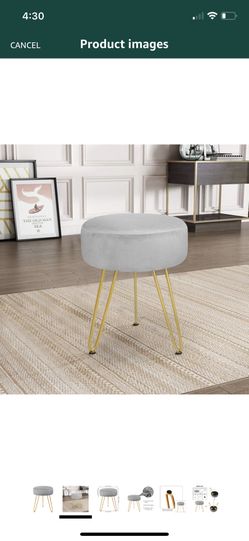 Brand New Vanity Chair Stool Gray