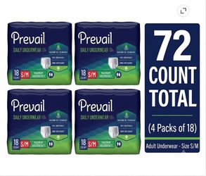 72 count Adult Pull On Diapers. Maximum absorption. S/M. Unisex