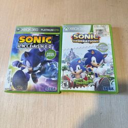 Sonics Ultimate Genesis Collection & Sonic Generations Bundle Xbox 360 Game Lot!