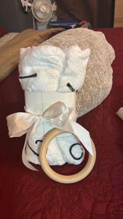 Baby photo Blanket and Wooden  Ring