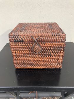 Wicker Box with Lid