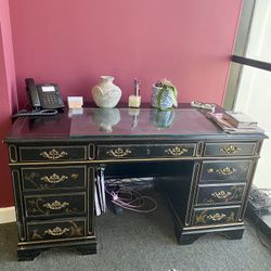 Antique solid wood desk created by Jasper