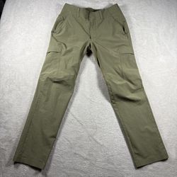 Lululemon Utilitarian Cargo Pant Men's 31 Green Pockets Stretch Casual #1960