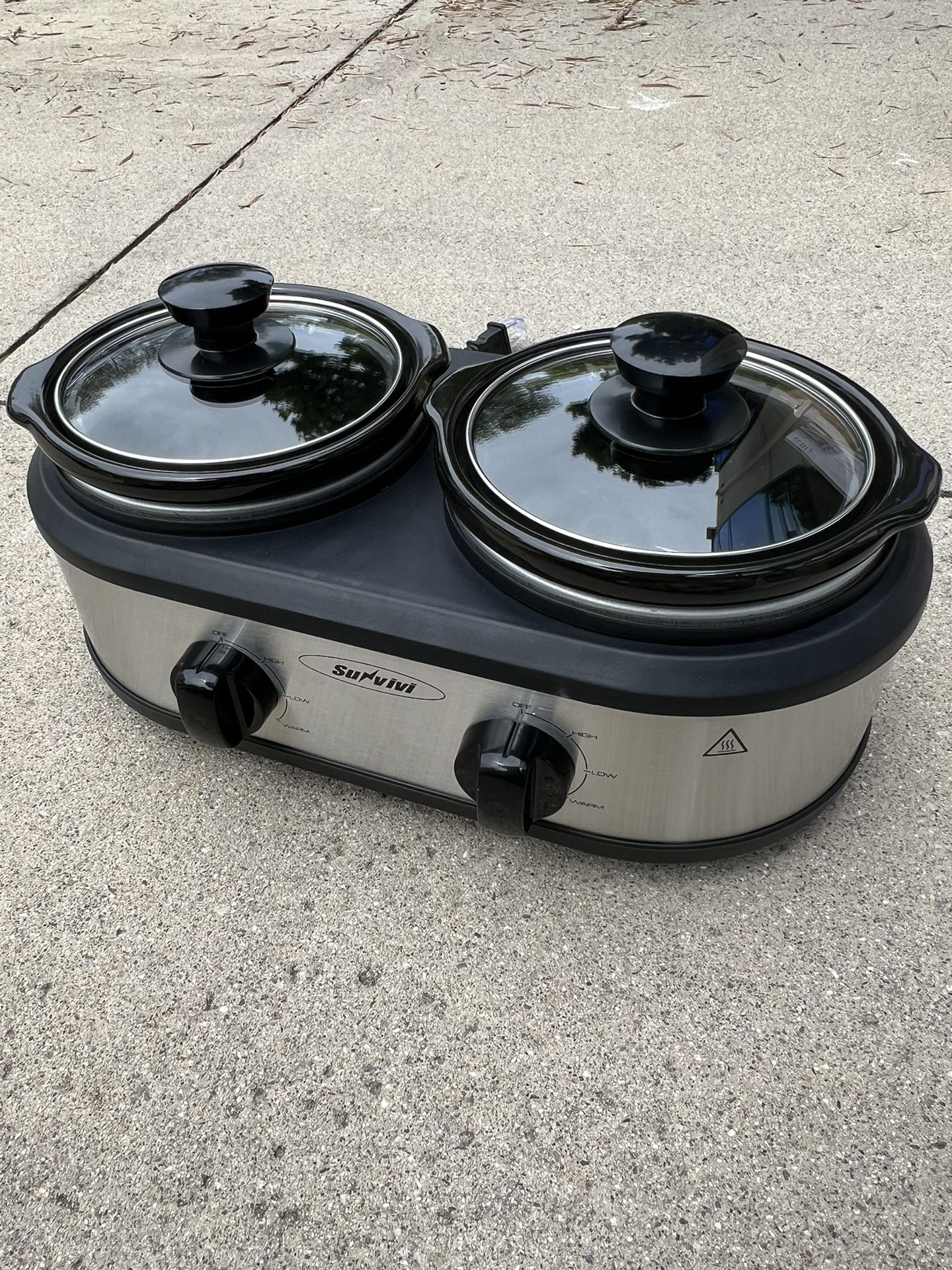 UNUSED SUNVIVI HE-Y06 1328 Dual Pot Buffet Slow Cooker