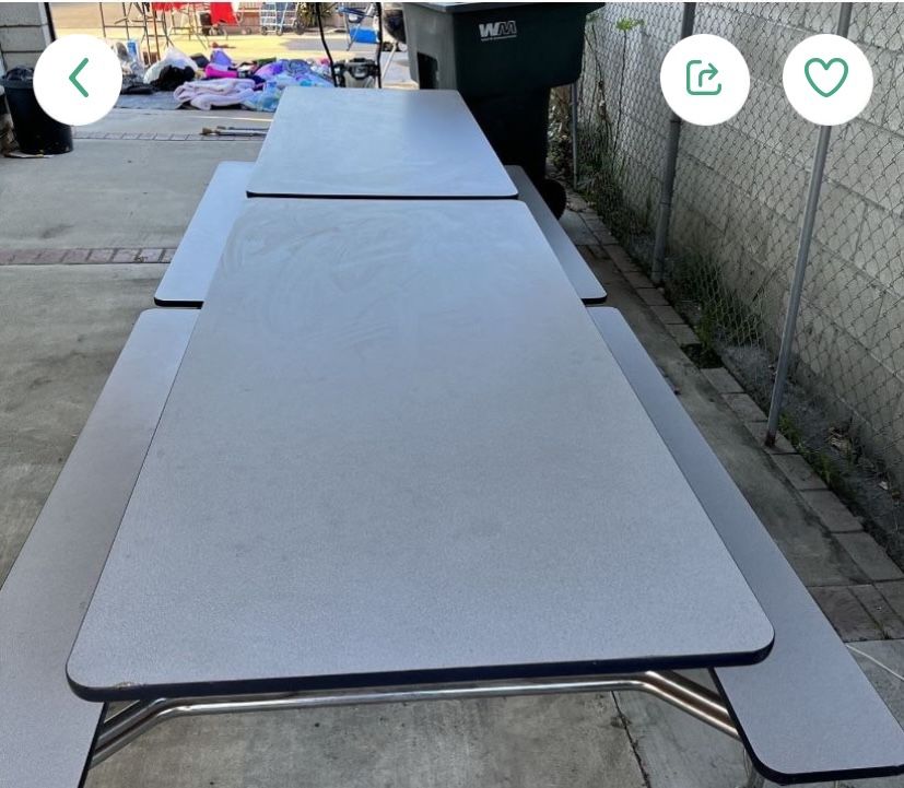 12 Ft Outdoor Picnic Table