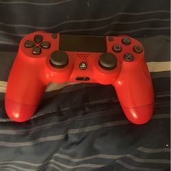 Red Ps4 Controller. 