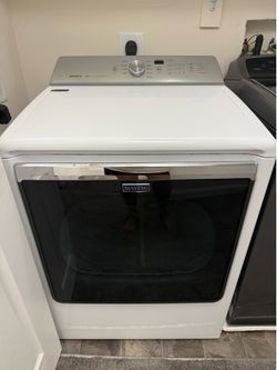 Maytag Dryer (white)  & Whirlpool Washer (black)
