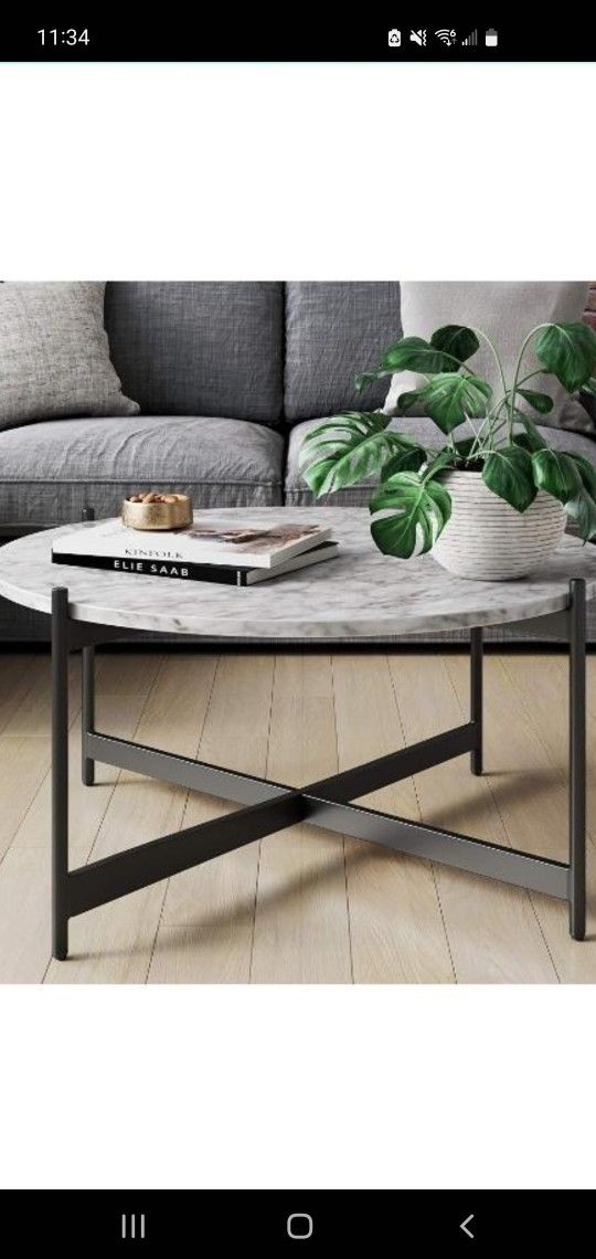 Nathan James Piper Faux White Marble Modern Accent/Coffee Table for Sale in Charlotte, NC OfferUp