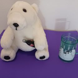 Vintage Coca Cola Polar Bear 1993 with Mug