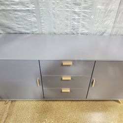 Mid Century Modern Style Grey and Gold   Sideboard Buffet(New)
