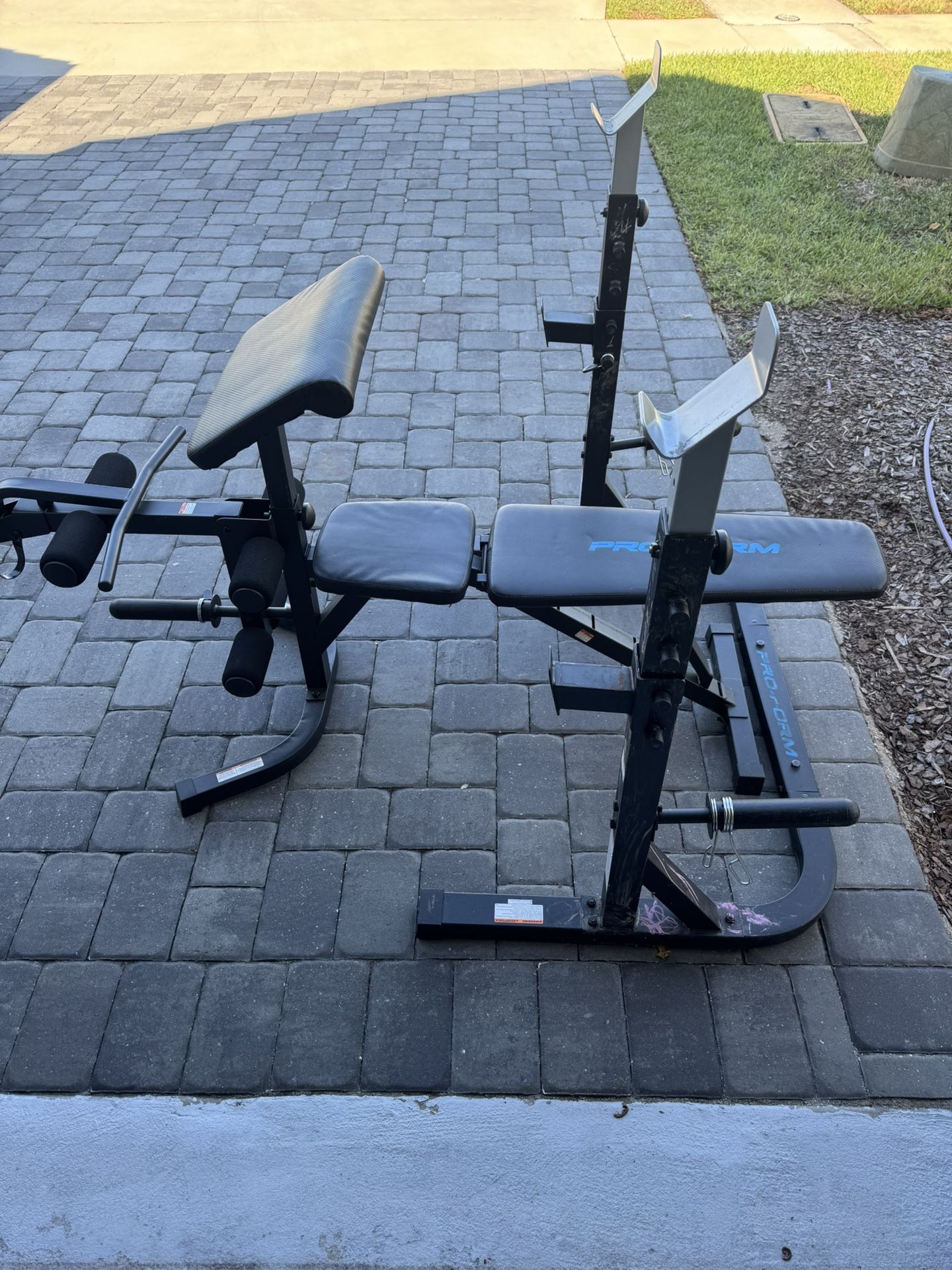 Workout Bench And Rack.