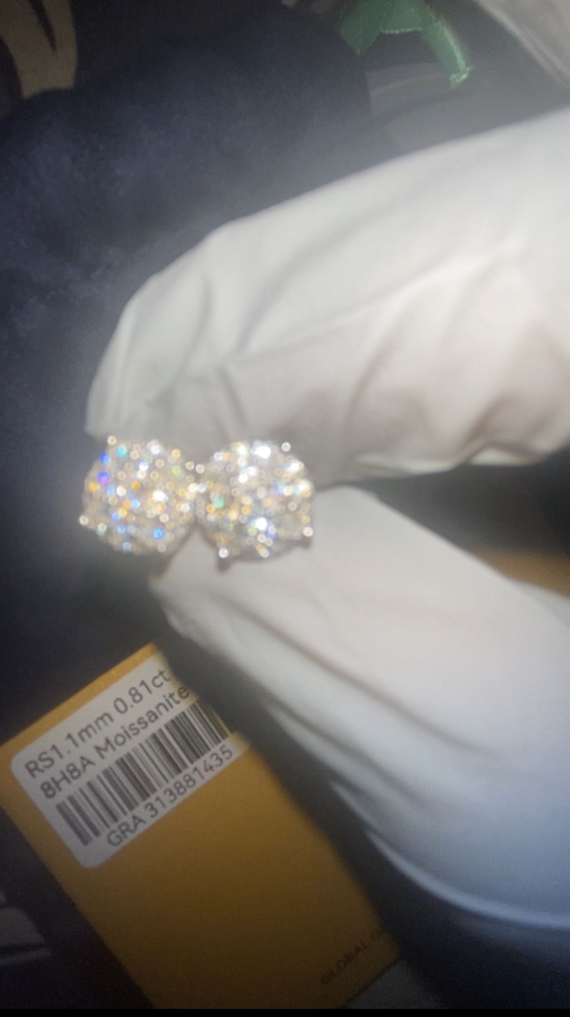 VVS1 Diamond Earrings - GRA Certified - 925 Silver - Passes Diamond Tester