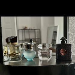 2 YVES SAINT LAURENT and 2 VERSACE Mini Perfumes Never Used