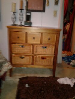 Wicker dresser