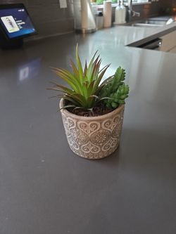 Faux Small Plant Pot