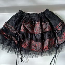 Like New - Women Small - Steampunk Skirt Lace Lolita Festival Rave 