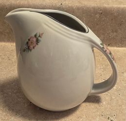 Vintage Hall's Superior Kitchenware Rose White Creamer USA #658