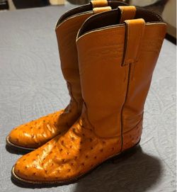 Justin Women’s Peanut Brittle Ostrich Boots – Size 6.5 - Gently Worn