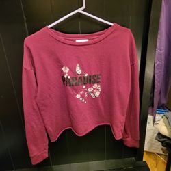 Cut Off Style Long Sleeve Swearshirt