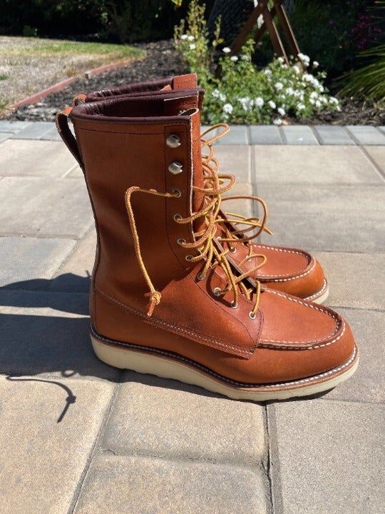 Red Wing 8-Inch Tall Leather Moc Boots Style 3427